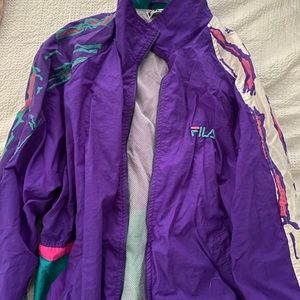 Vintage oversized fila windbreaker jacket